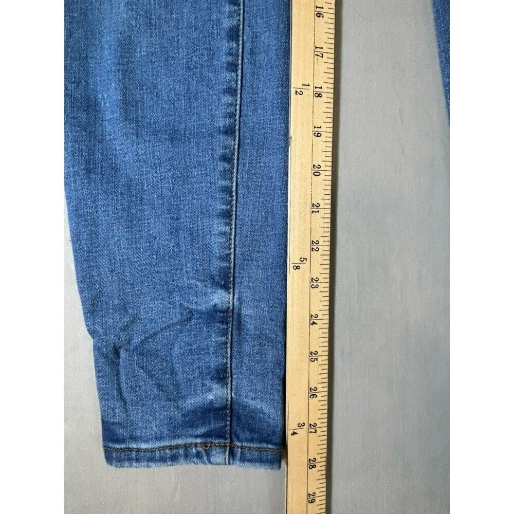 Judy Blue Mid Rise Skinny Jeans Womens 11/30 Blue Stretch Embroidered Distressed - Picture 4 of 10